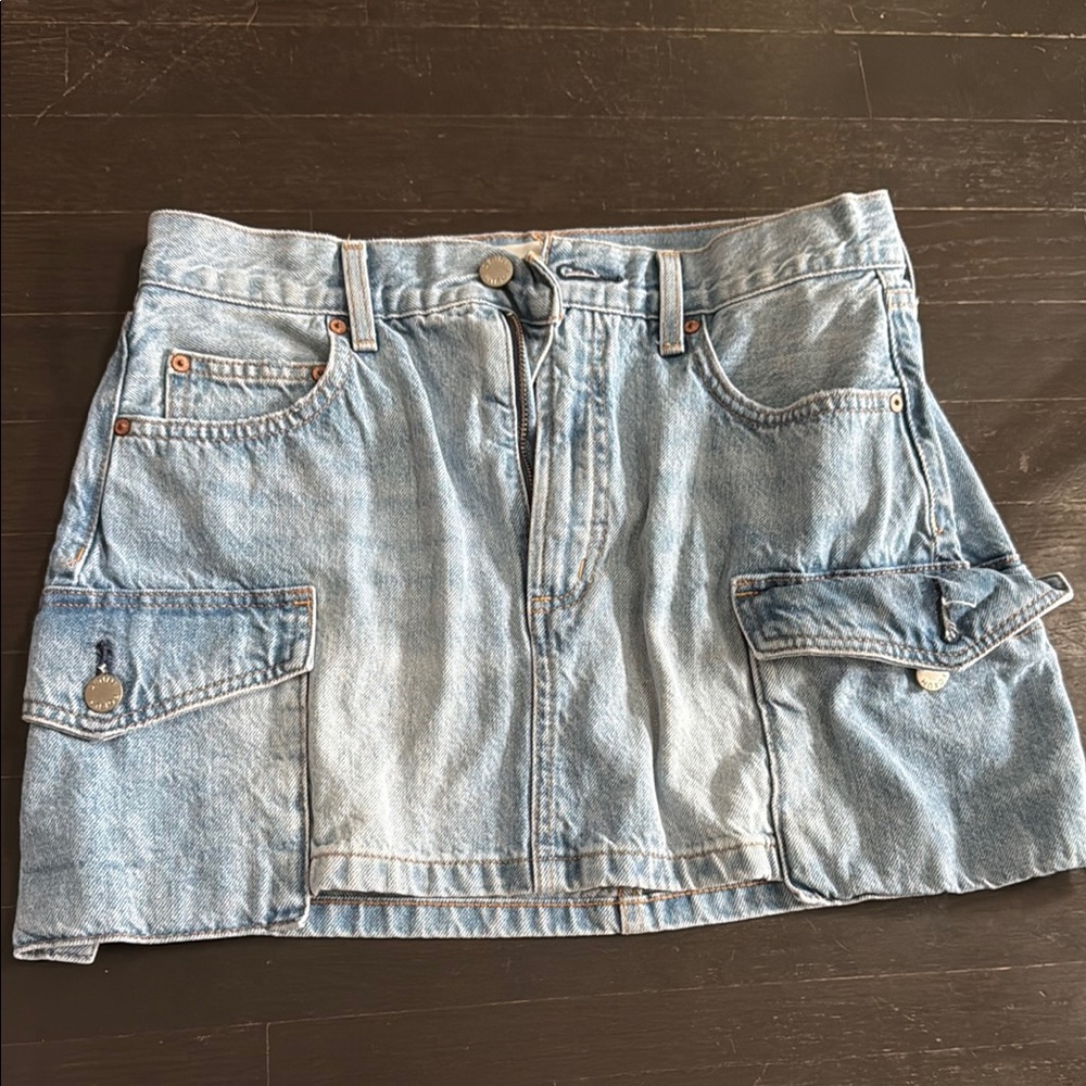 Aritzia Light Blue Denim Skirt
